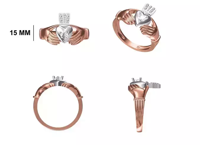 Mens Ring STL OBJ FBX JCD Details