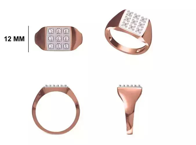 Mens Ring STL OBJ FBX JCD Details