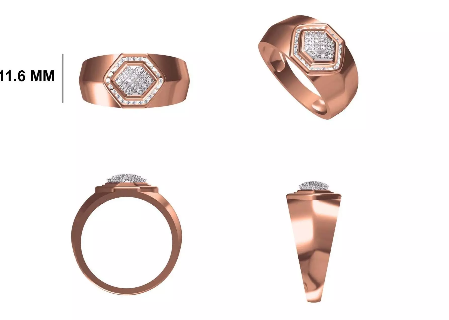 Mens Ring STL OBJ FBX JCD Details 3D print model_0