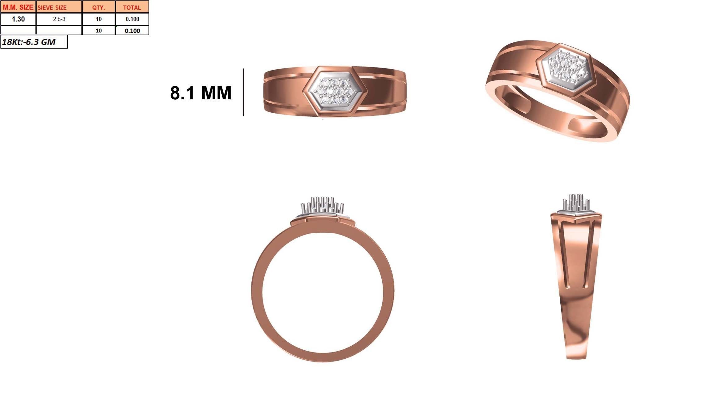 Mens Ring STL OBJ FBX JCD Details 3D print model_1