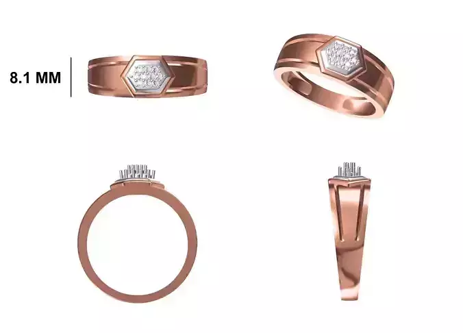 Mens Ring STL OBJ FBX JCD Details