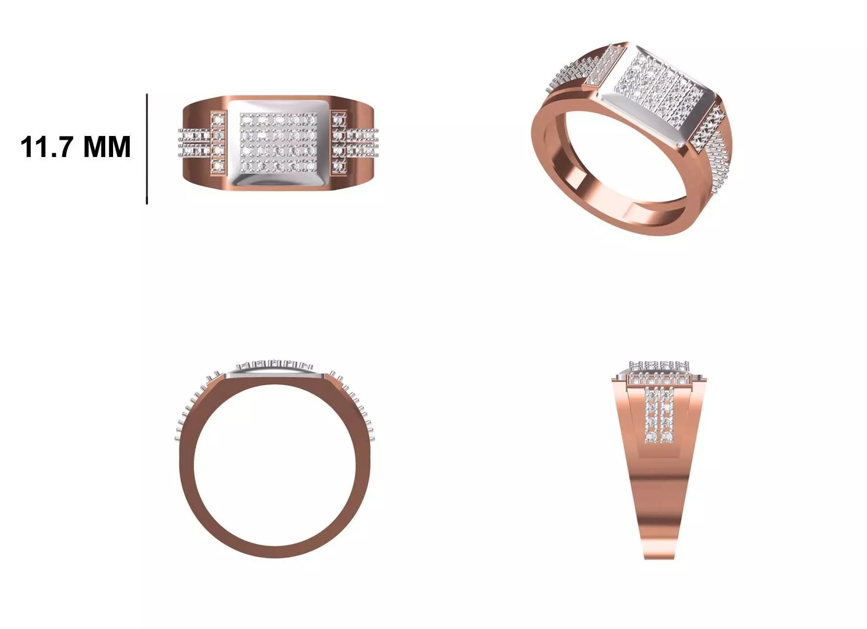 Mens Ring STL OBJ FBX JCD Details 3D print model_0