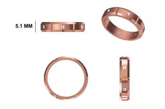 Mens Ring STL OBJ FBX JCD Details