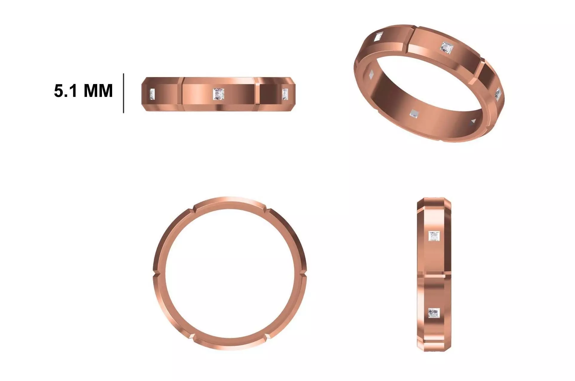 Mens Ring STL OBJ FBX JCD Details 3D print model_0