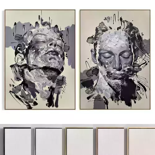 Plaster Two Photo Frame 238