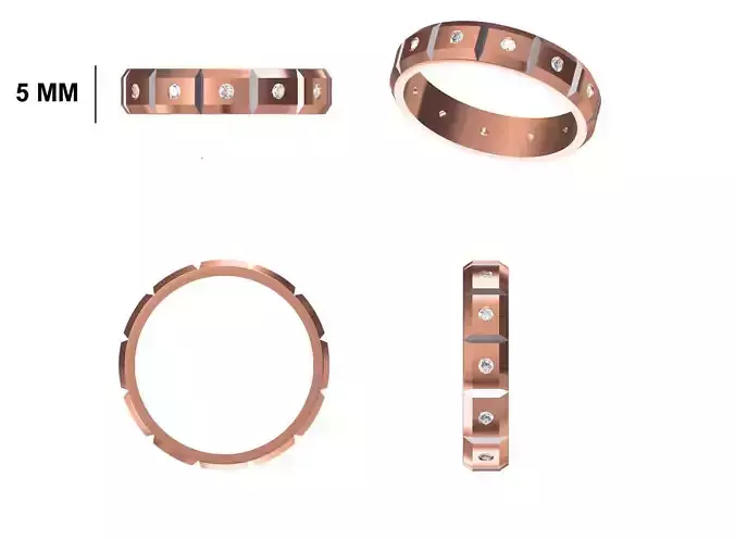 Mens Ring STL OBJ FBX JCD Details