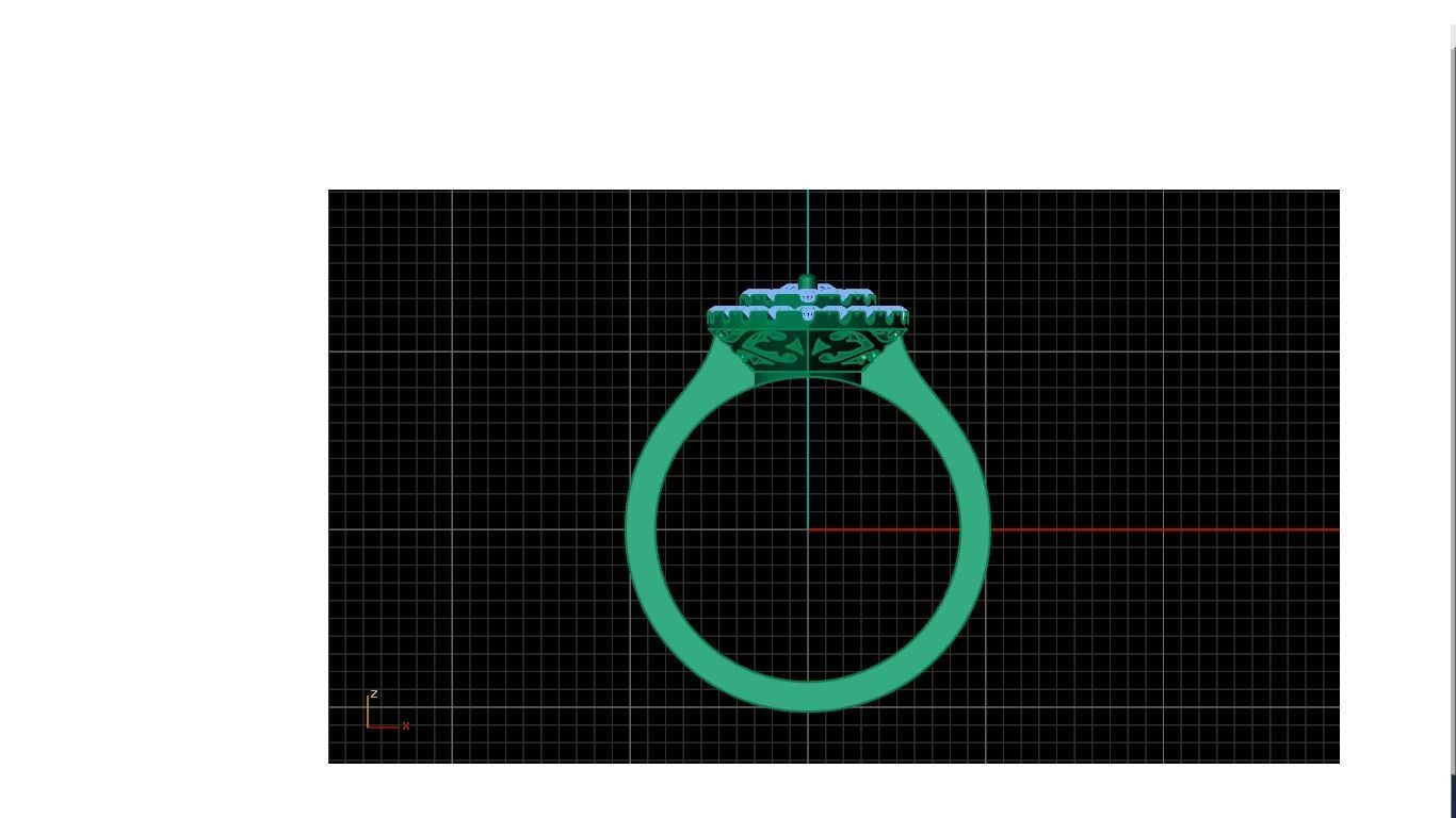 Women ring 3D print model_2