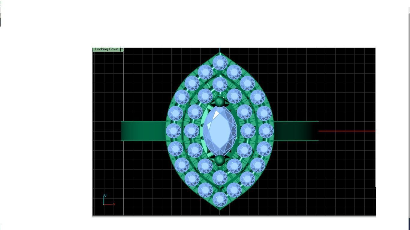 Women ring 3D print model_4