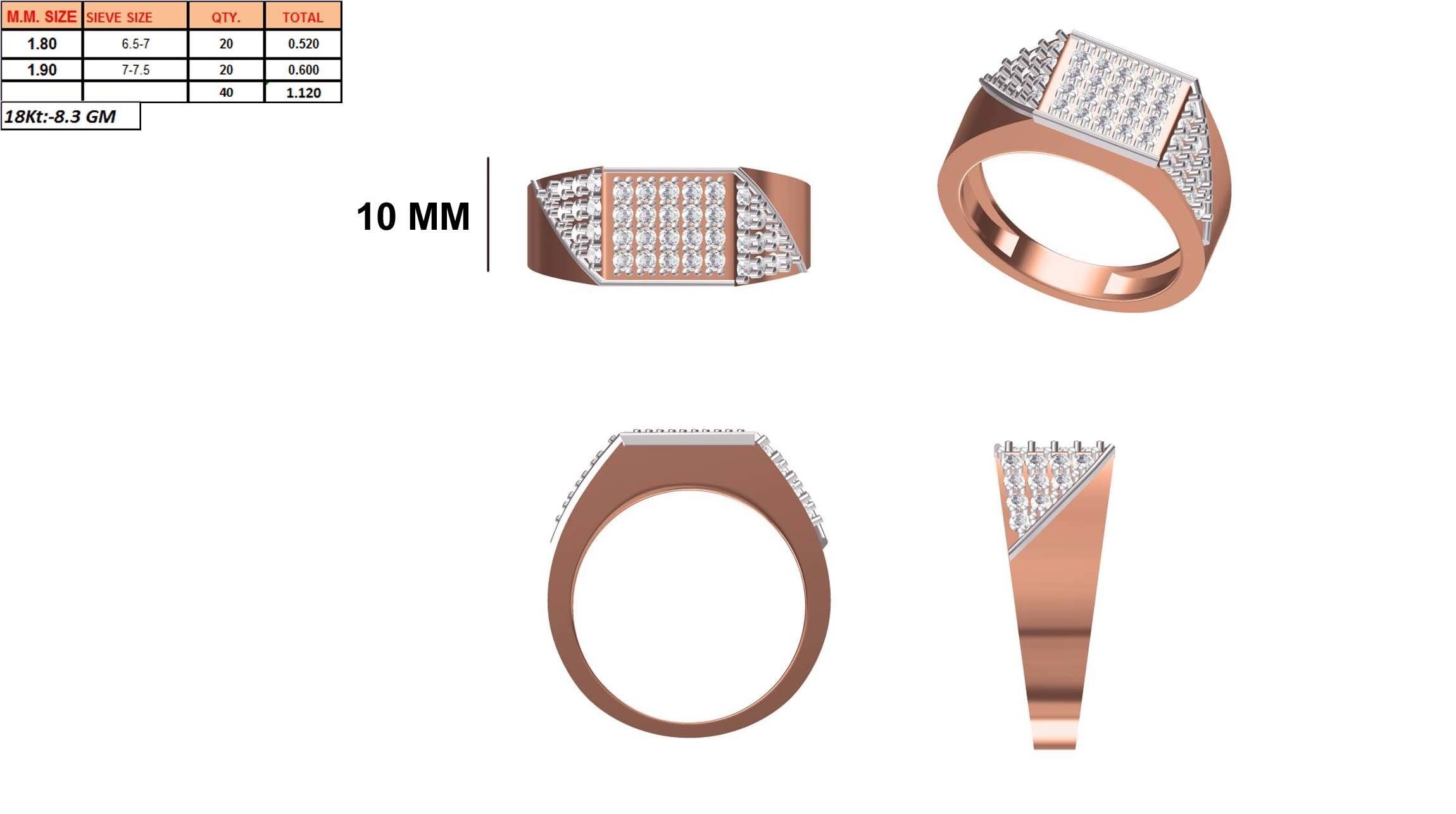 Mens Ring STL OBJ FBX JCD Details 3D print model_1