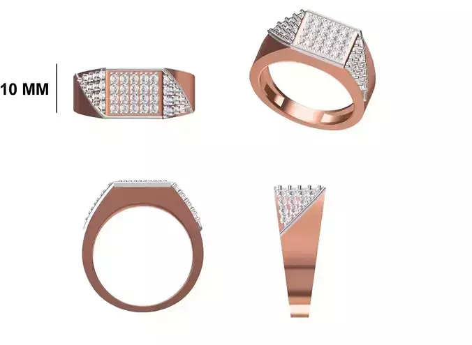 Mens Ring STL OBJ FBX JCD Details