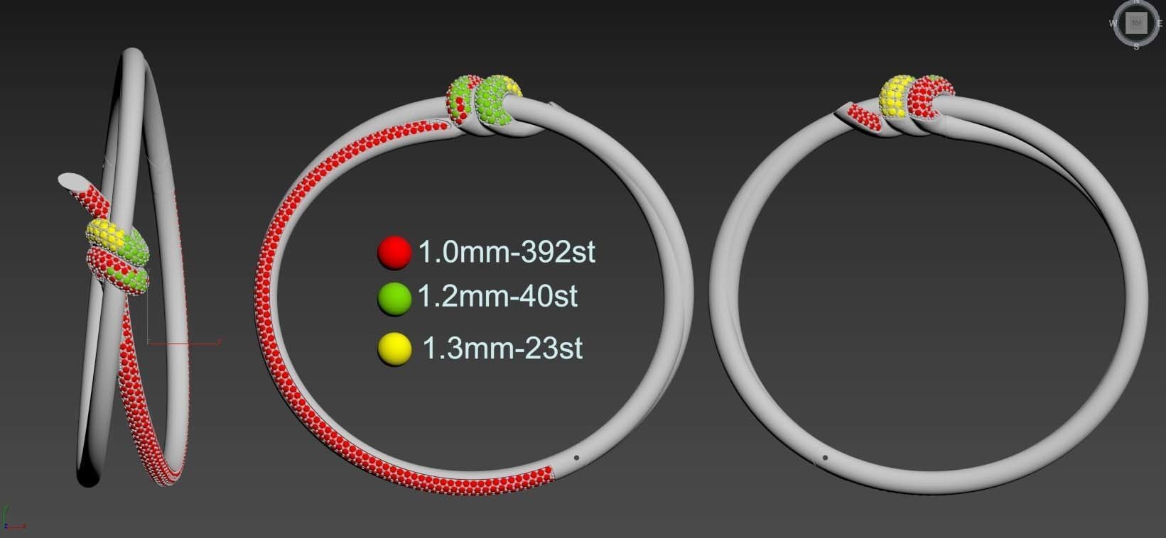 bracelet 3D print model_8