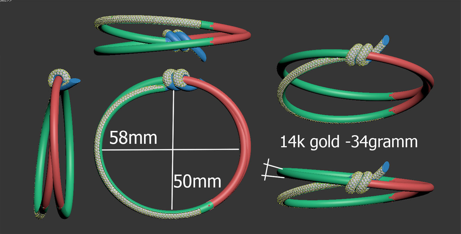 bracelet 3D print model_9