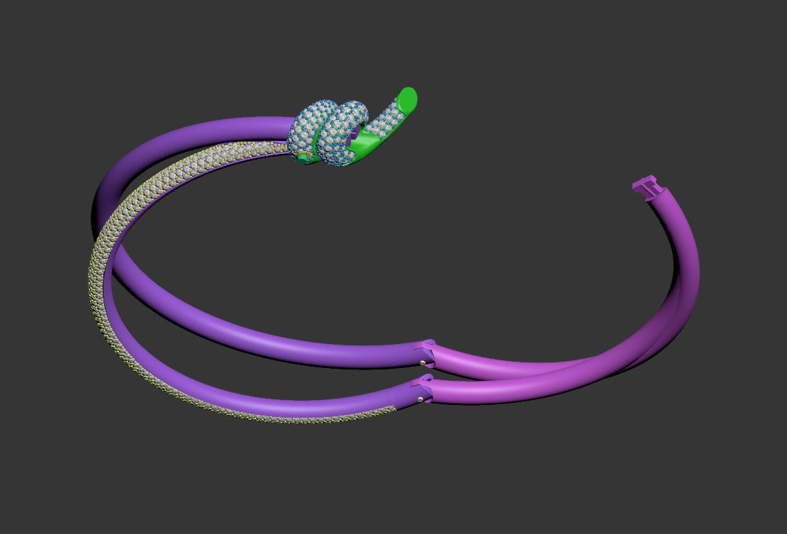 bracelet 3D print model_4