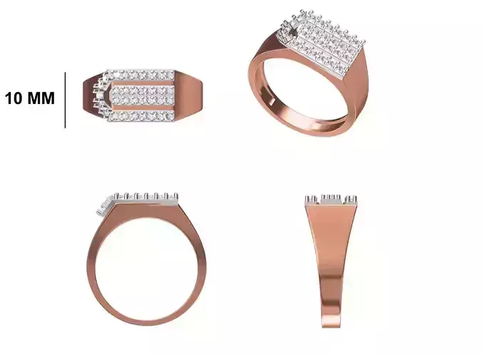 Mens Ring STL OBJ FBX JCD Details