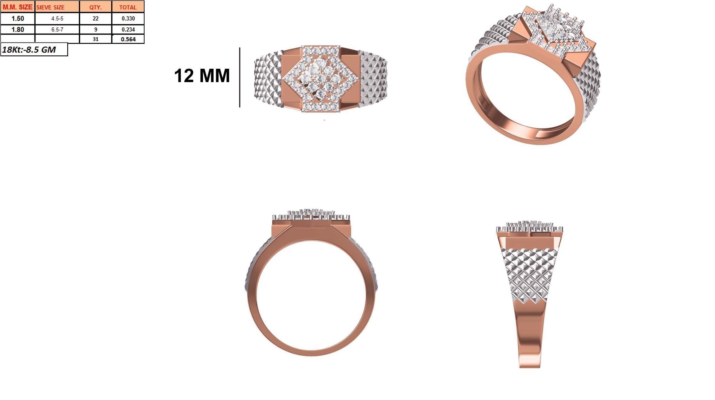 Mens Ring STL OBJ FBX JCD Details 3D print model_1