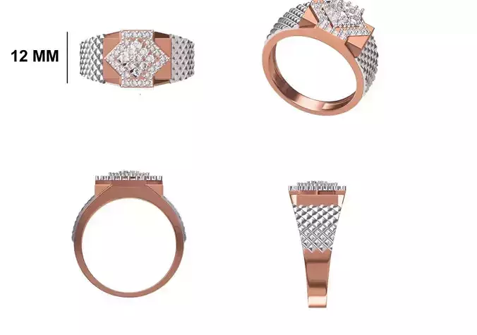 Mens Ring STL OBJ FBX JCD Details