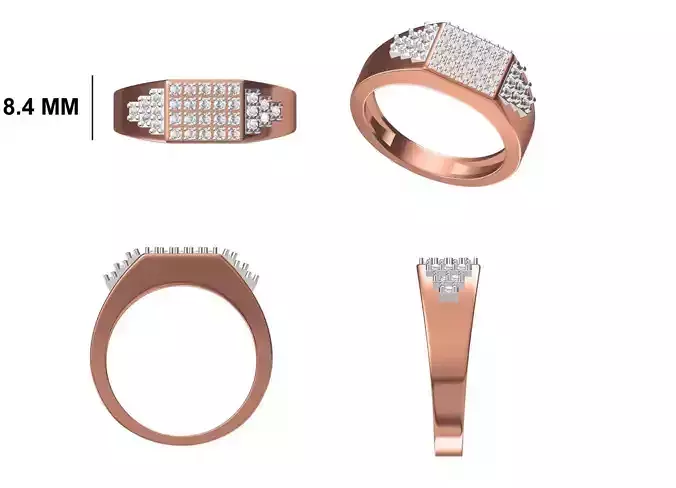 Mens Ring STL OBJ FBX JCD Details