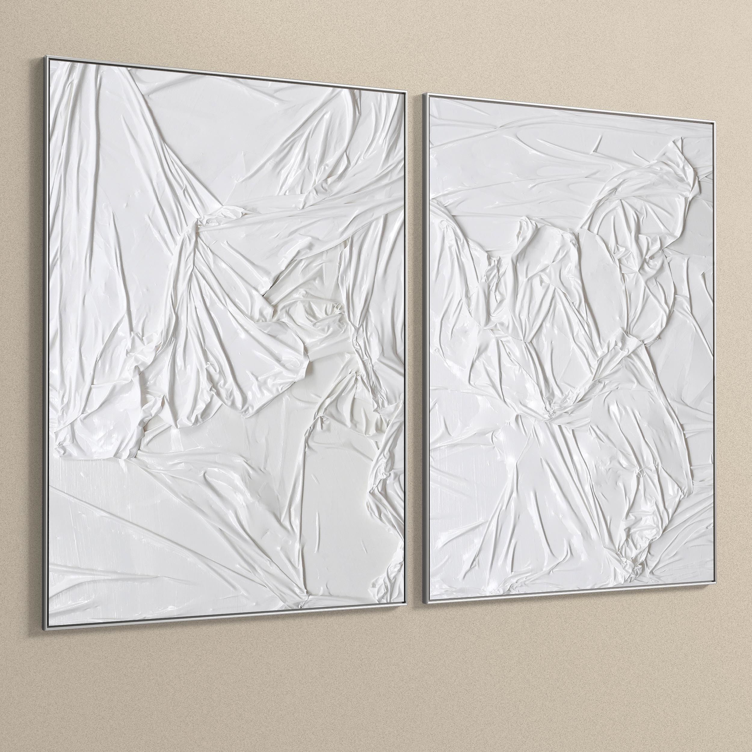 Plaster Two Photo Frame 243 Low-poly 3D model_3