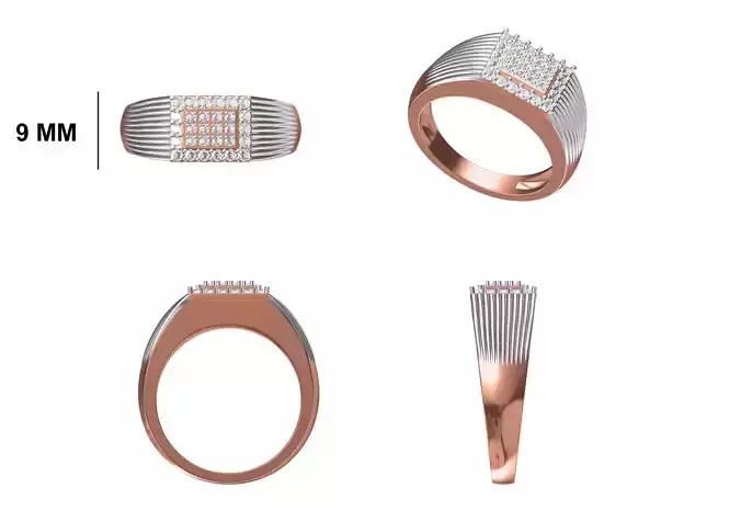 Mens Ring STL OBJ FBX JCD Details