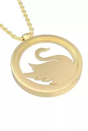 Swan Pendant chopard version with two-sided Glasses 