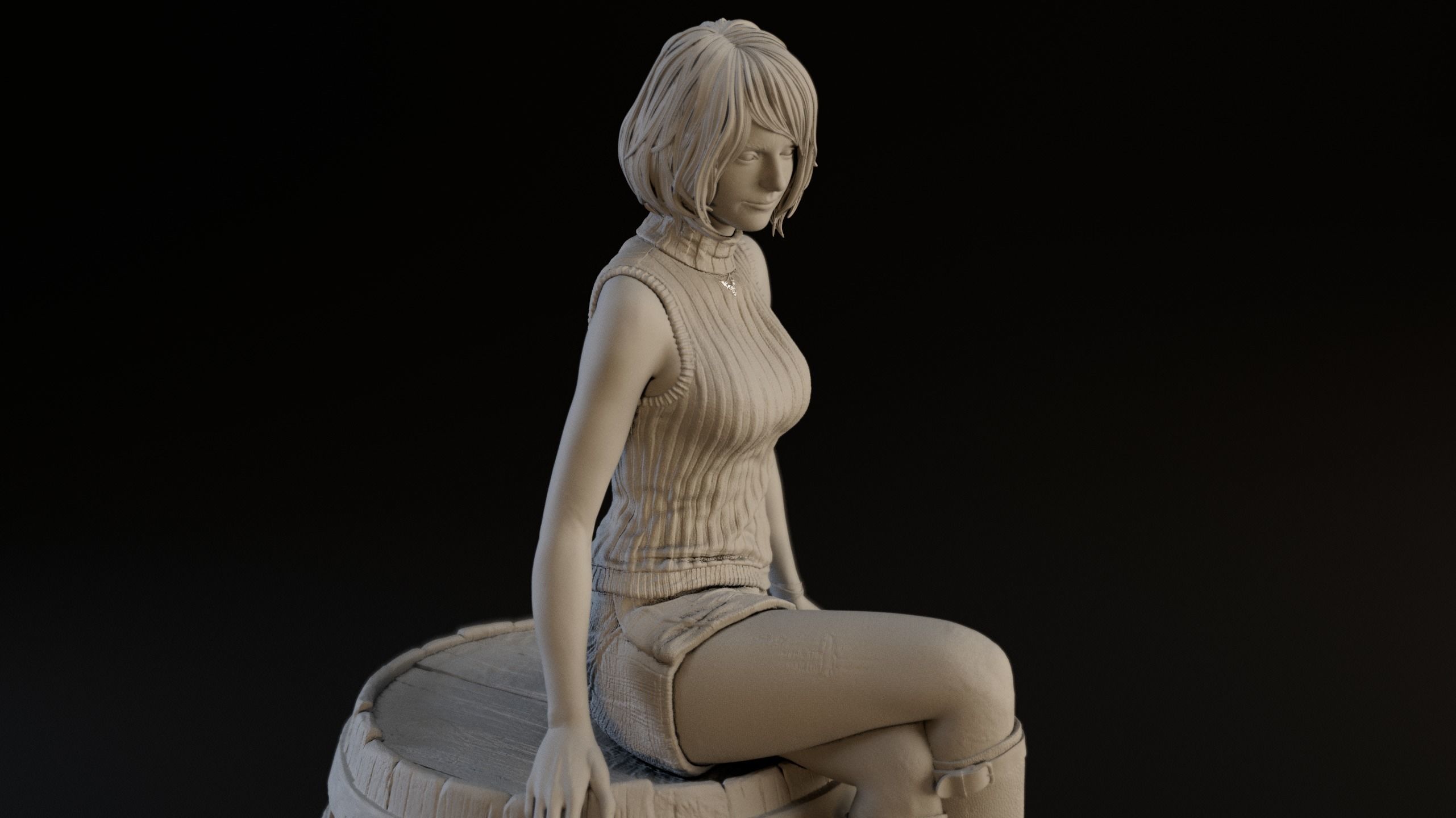 Ashley Graham Resident evil 4 remake 3D print model 3D print model_3