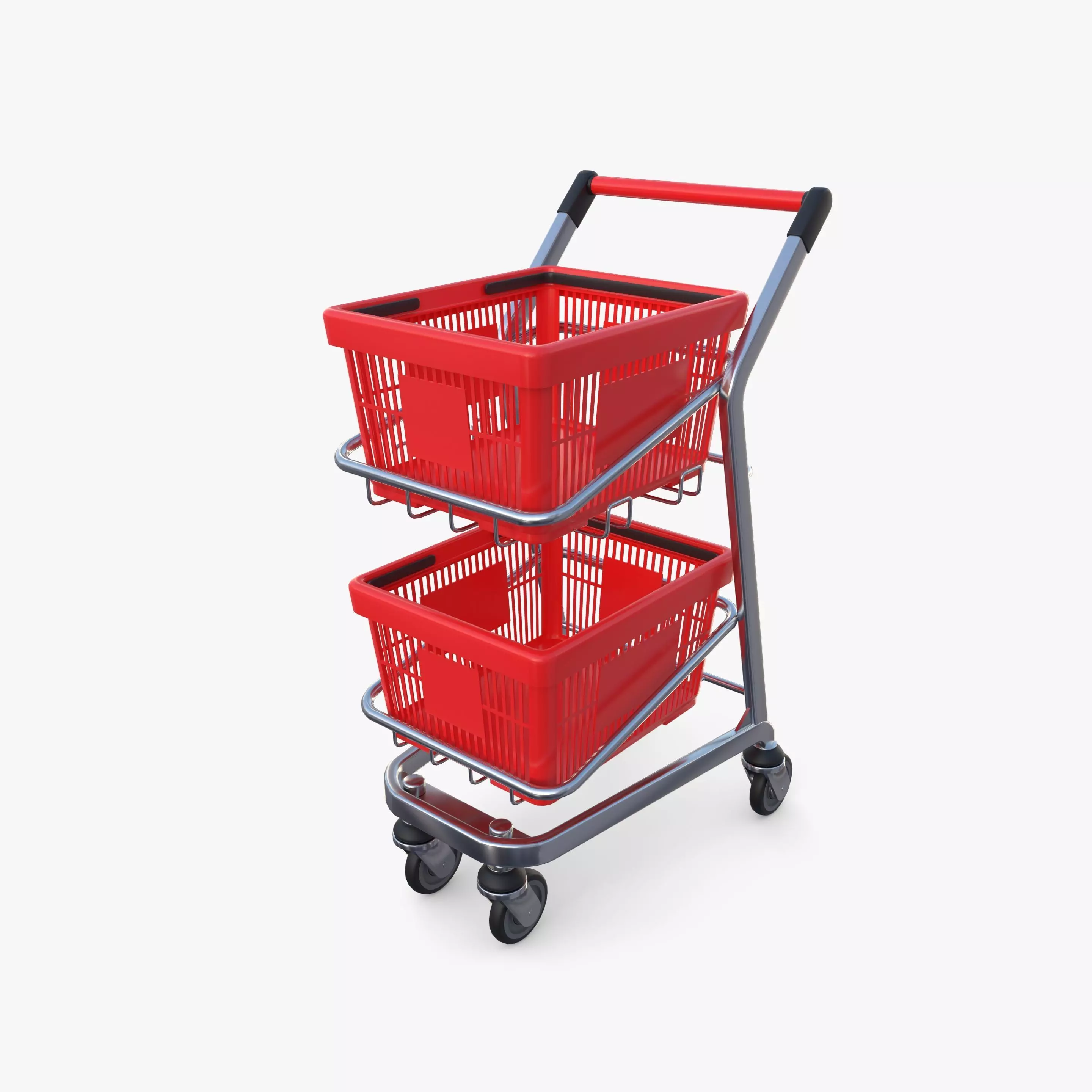 Shopping cart v12 3D model_0