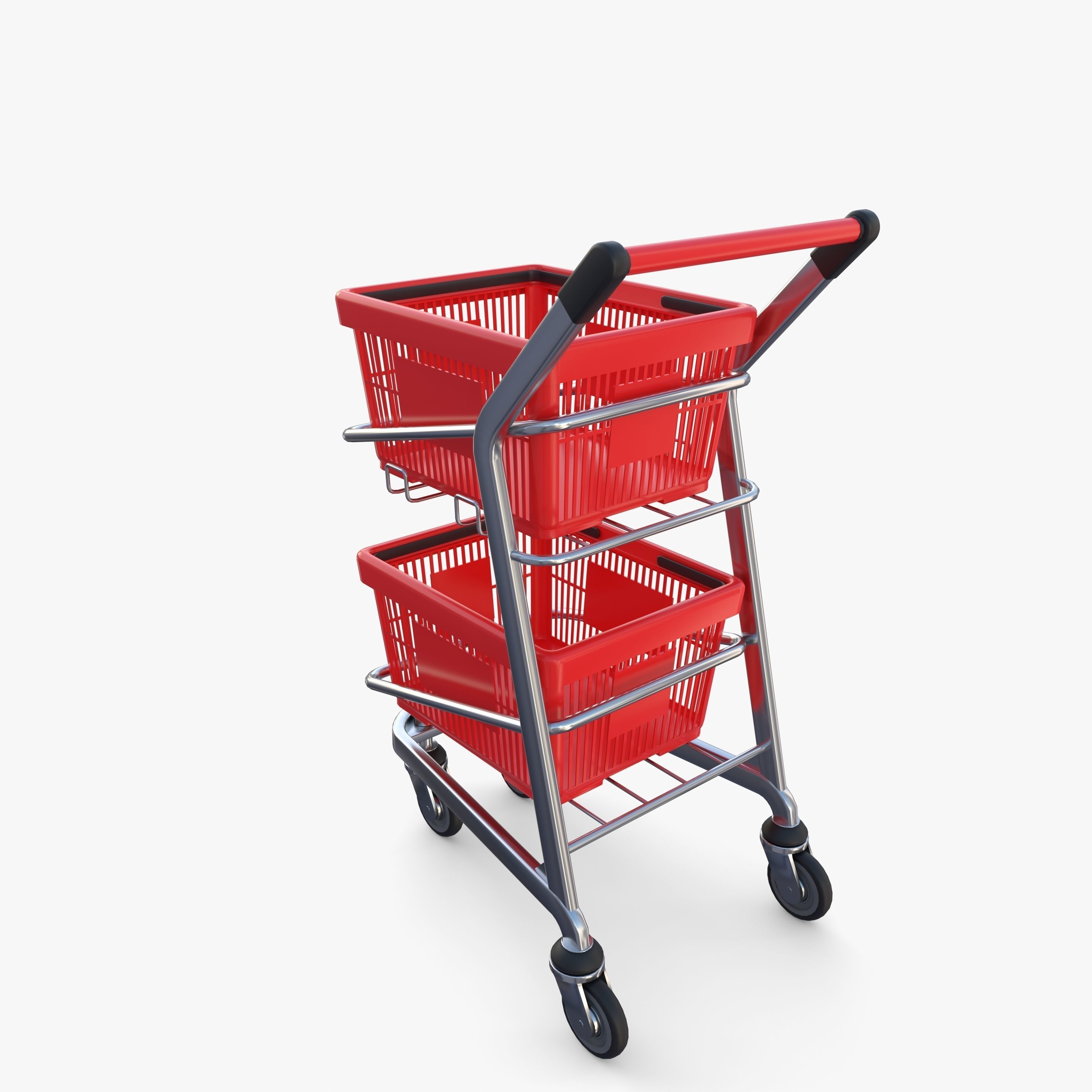 Shopping cart v12 3D model_3