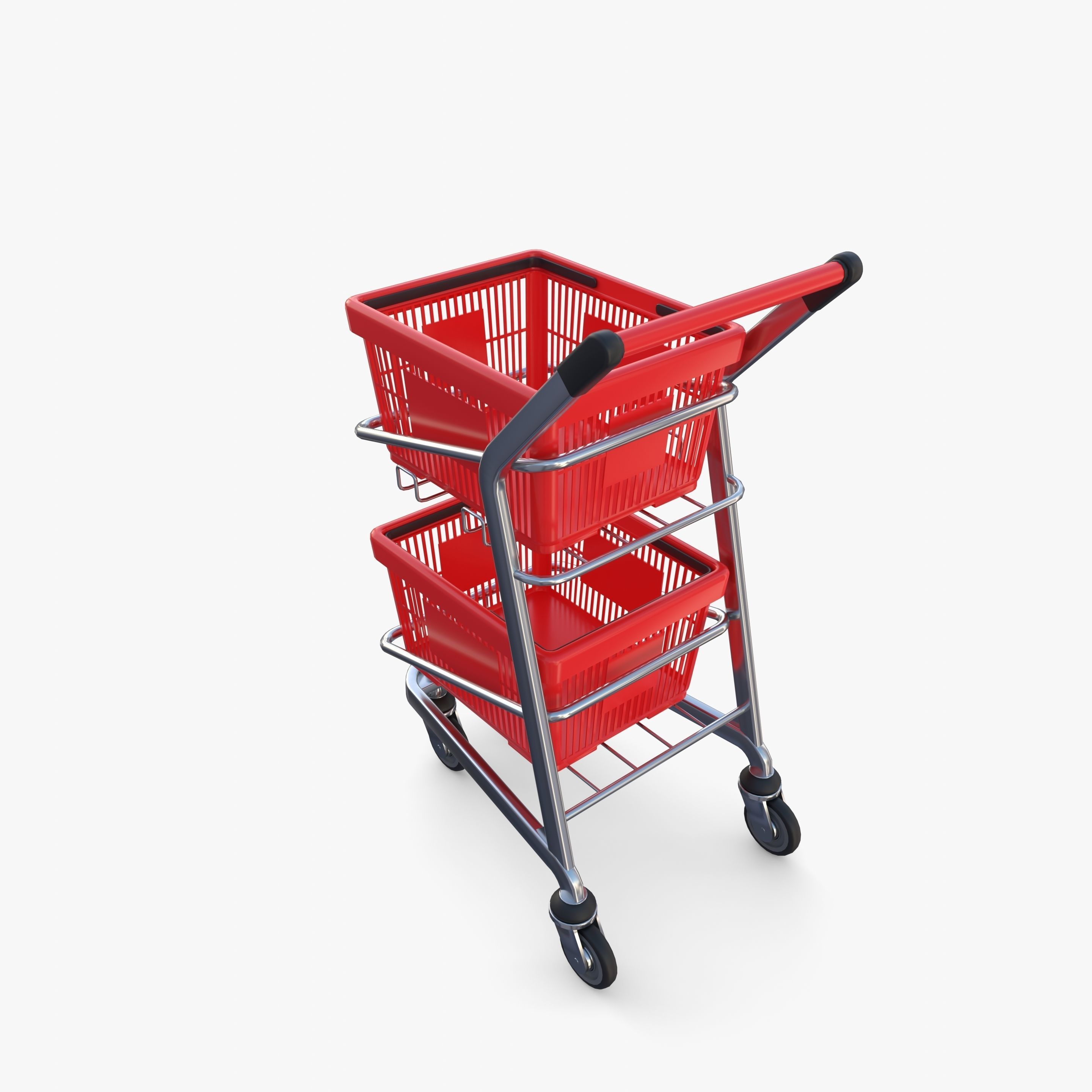 Shopping cart v12 3D model_7