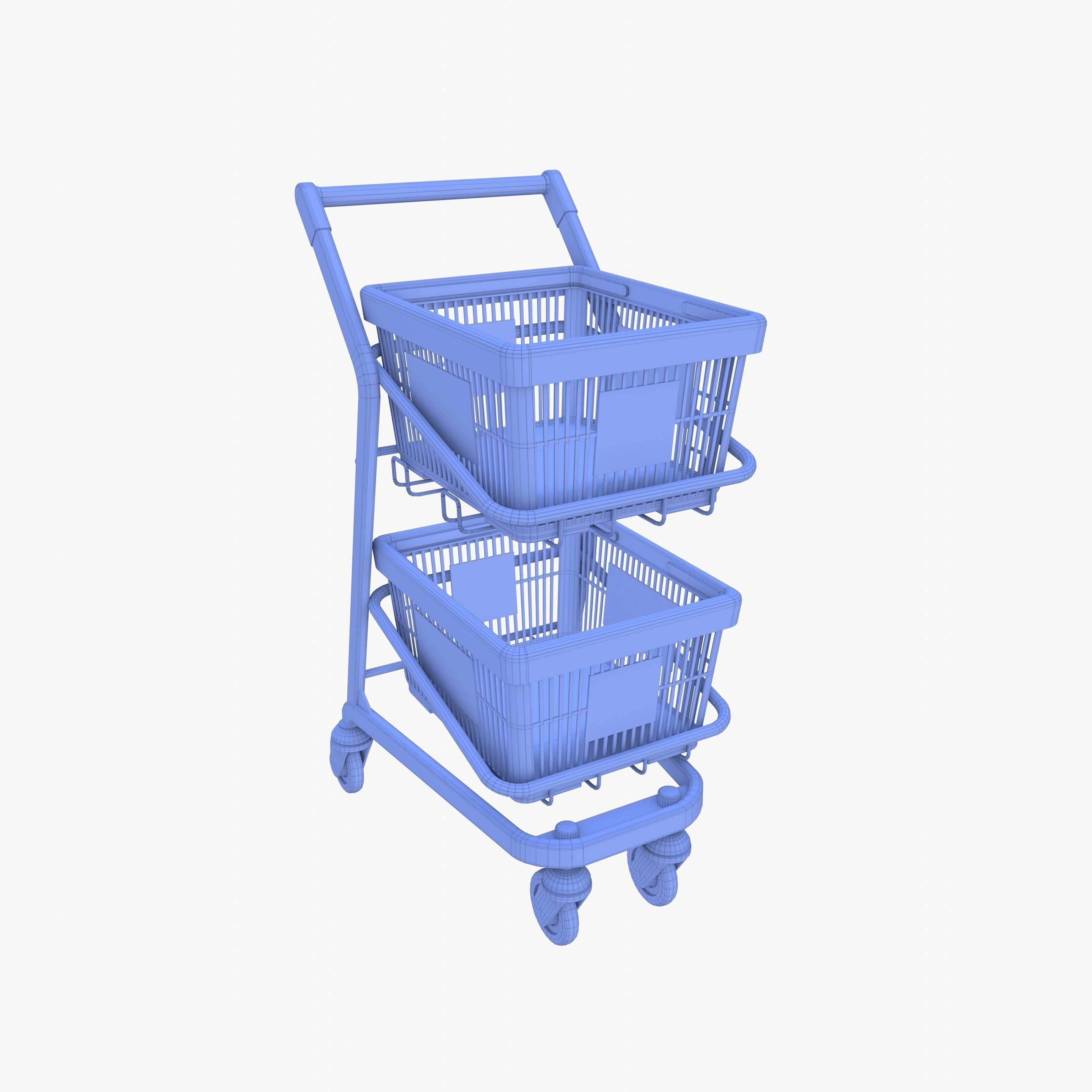 Shopping cart v12 3D model_15