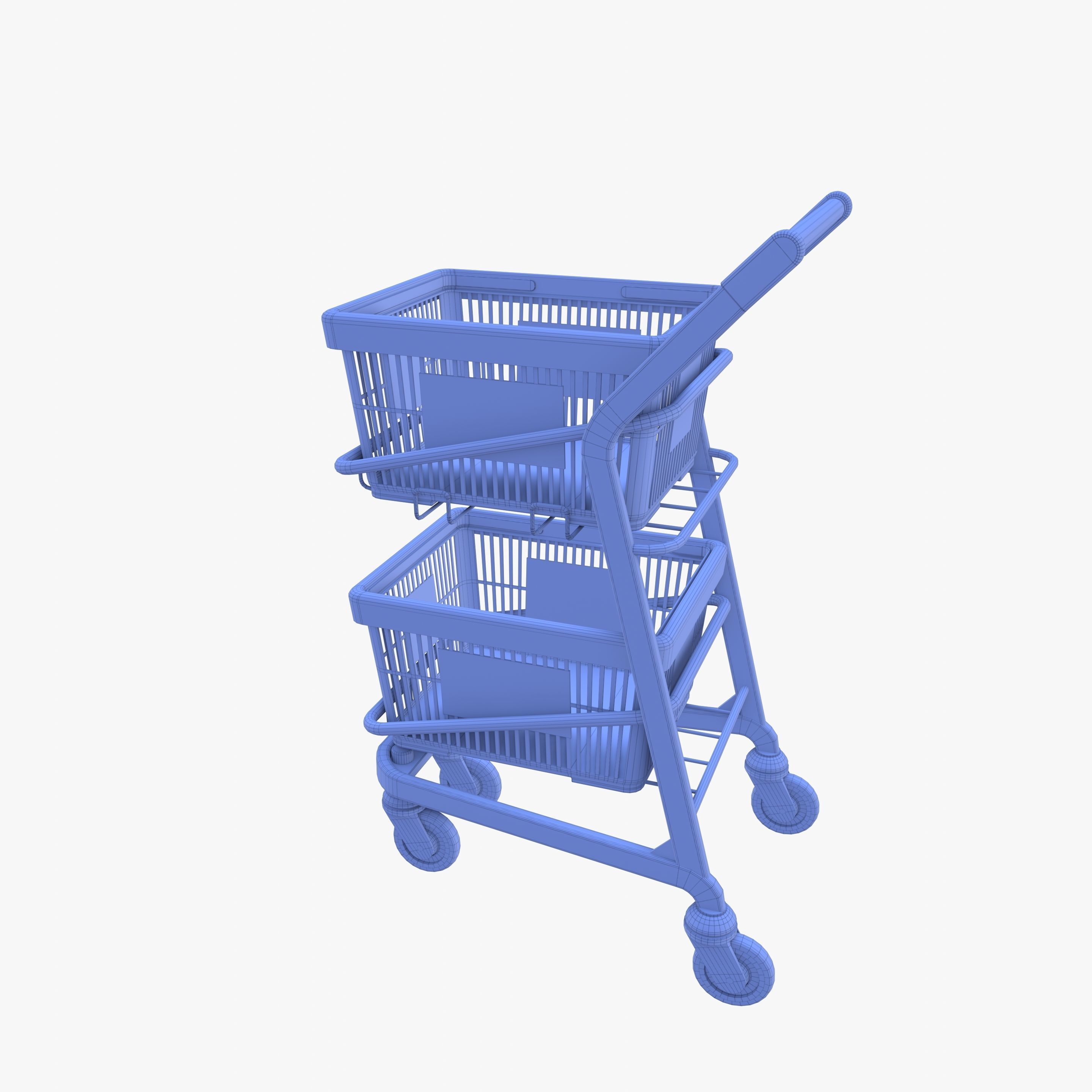 Shopping cart v12 3D model_11
