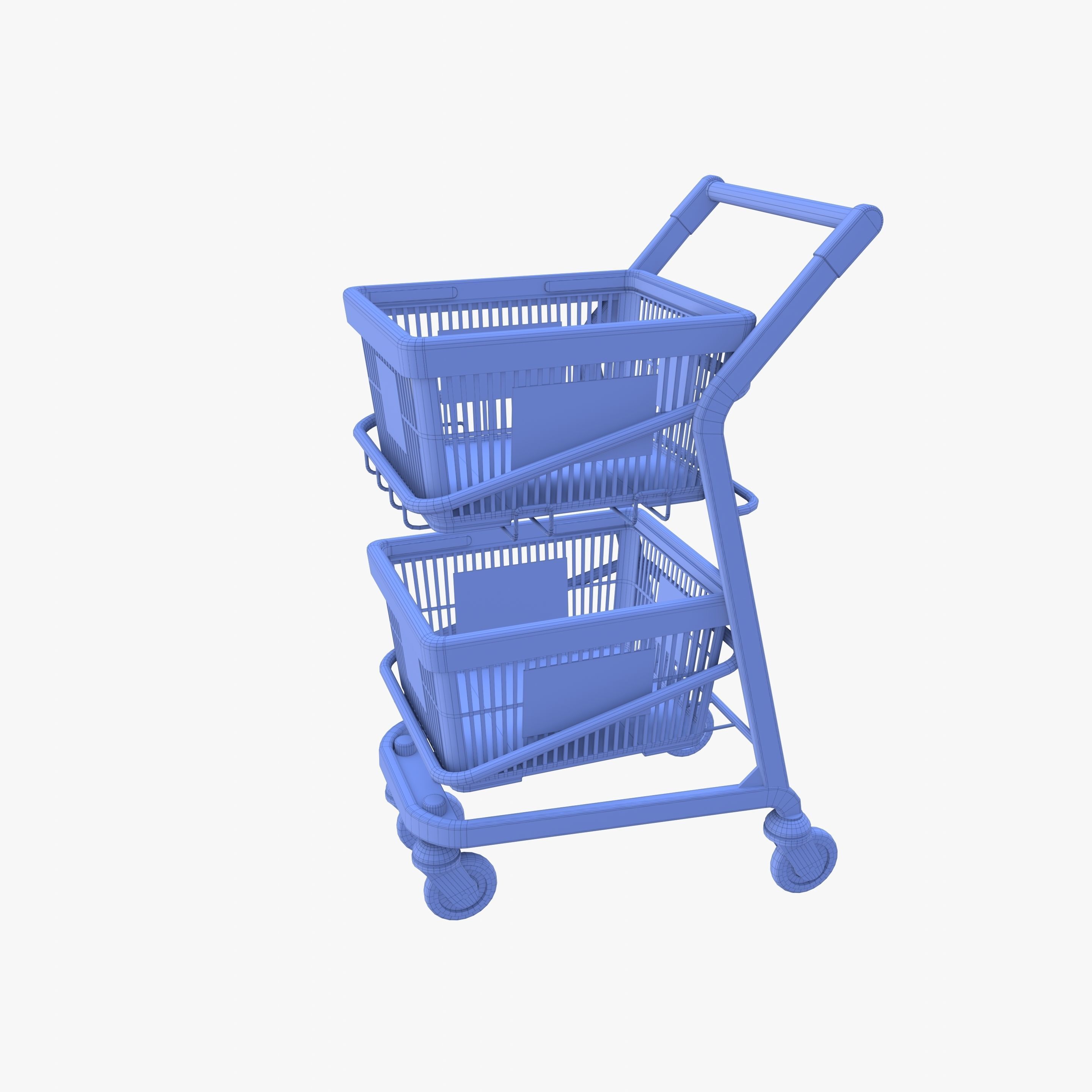 Shopping cart v12 3D model_10
