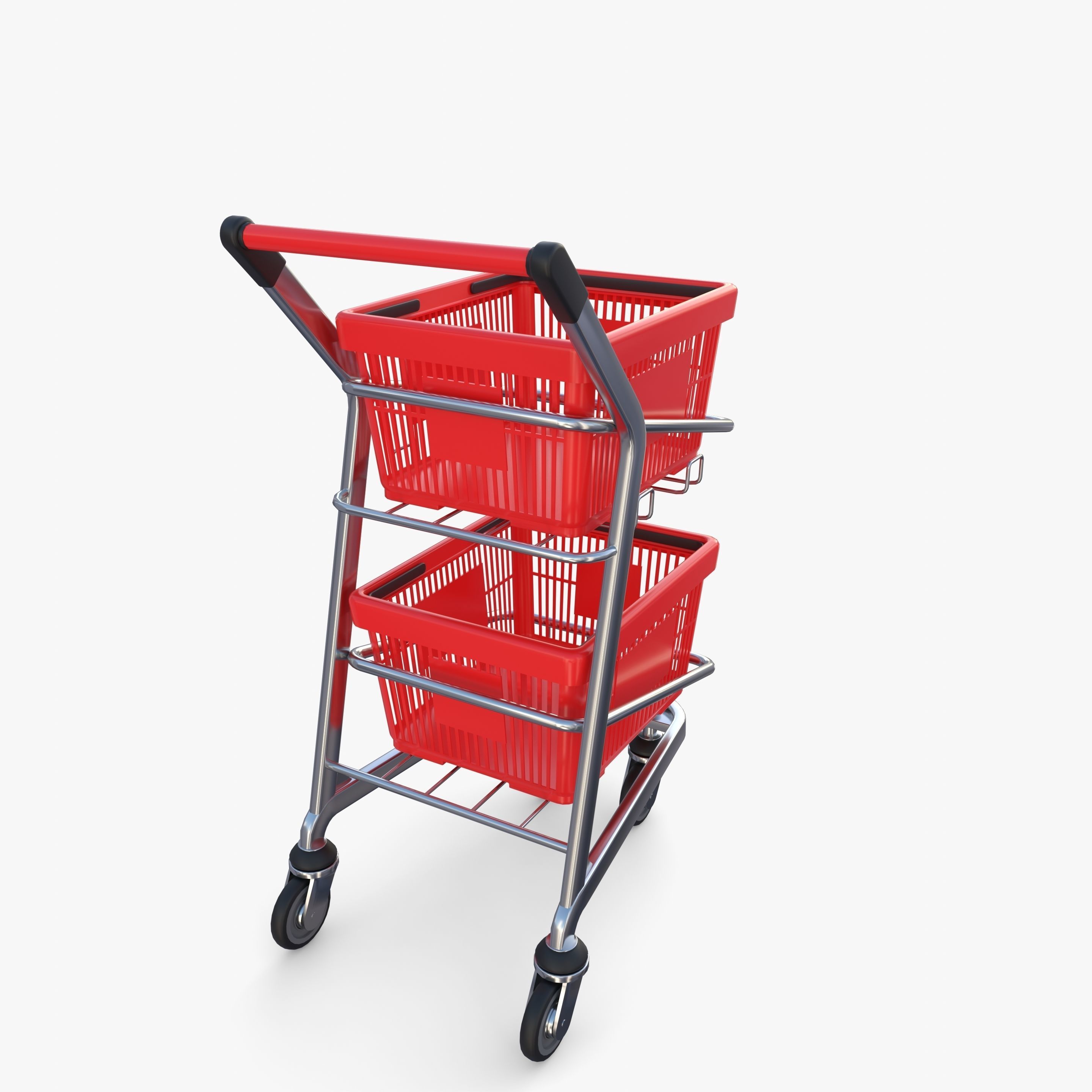 Shopping cart v12 3D model_4
