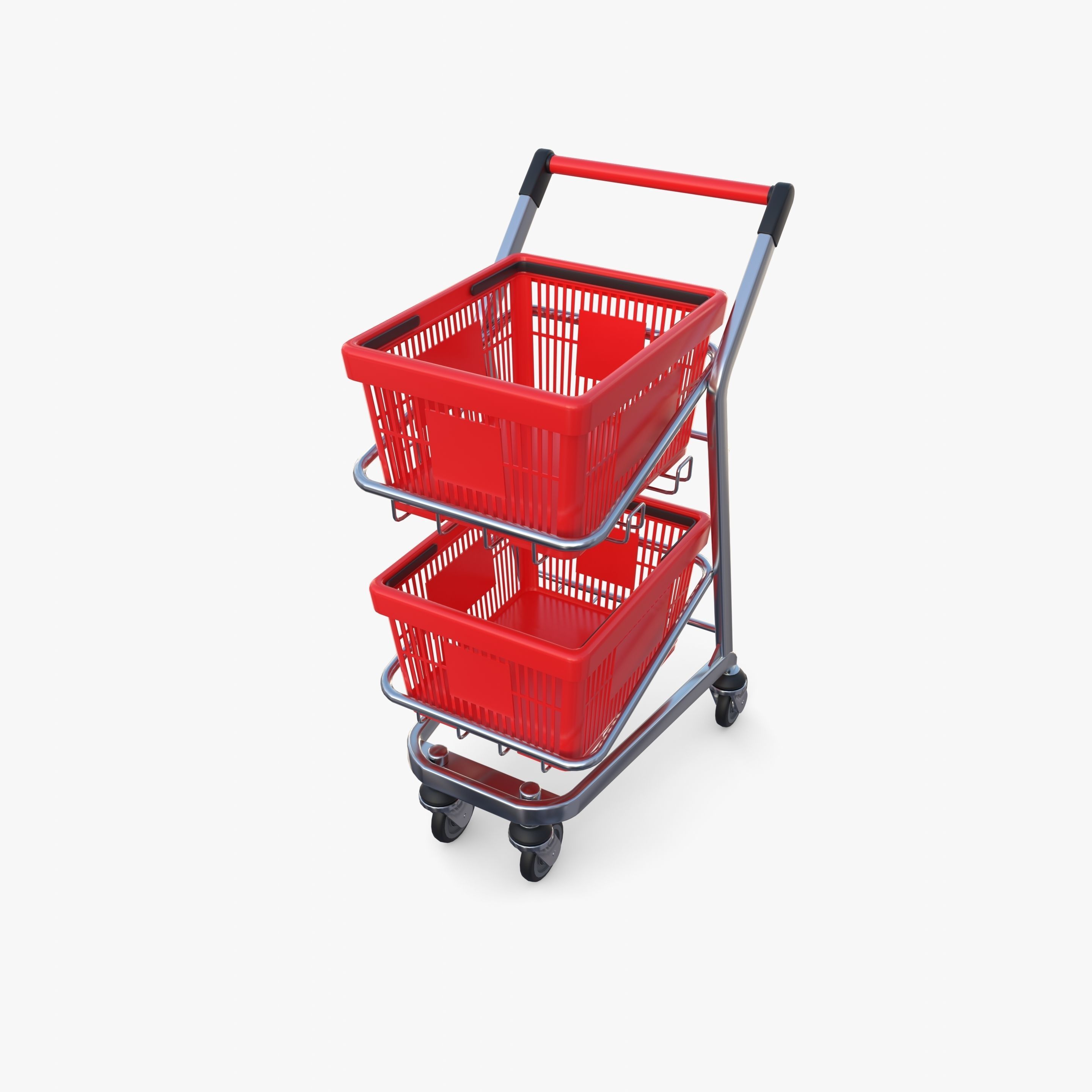 Shopping cart v12 3D model_8