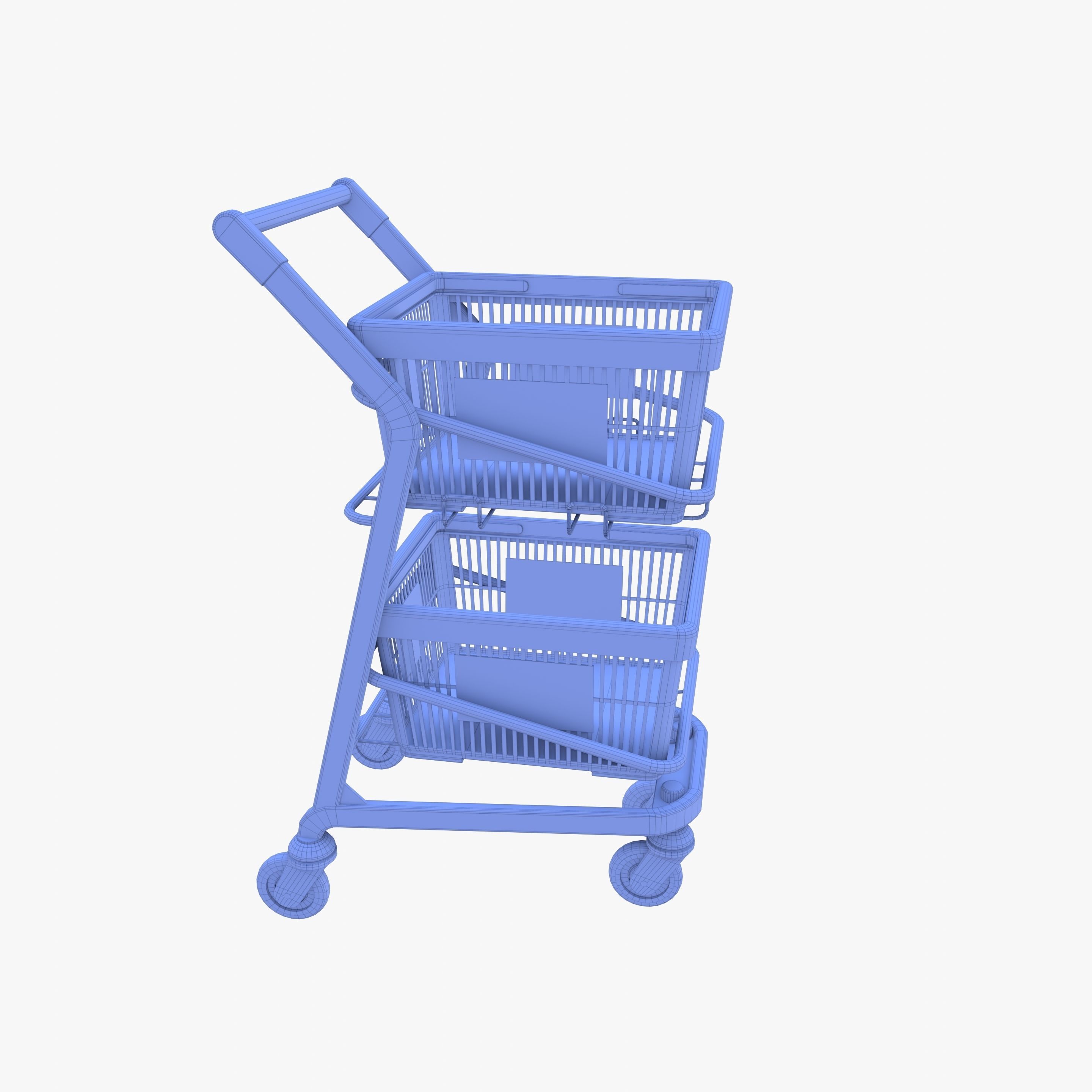 Shopping cart v12 3D model_14
