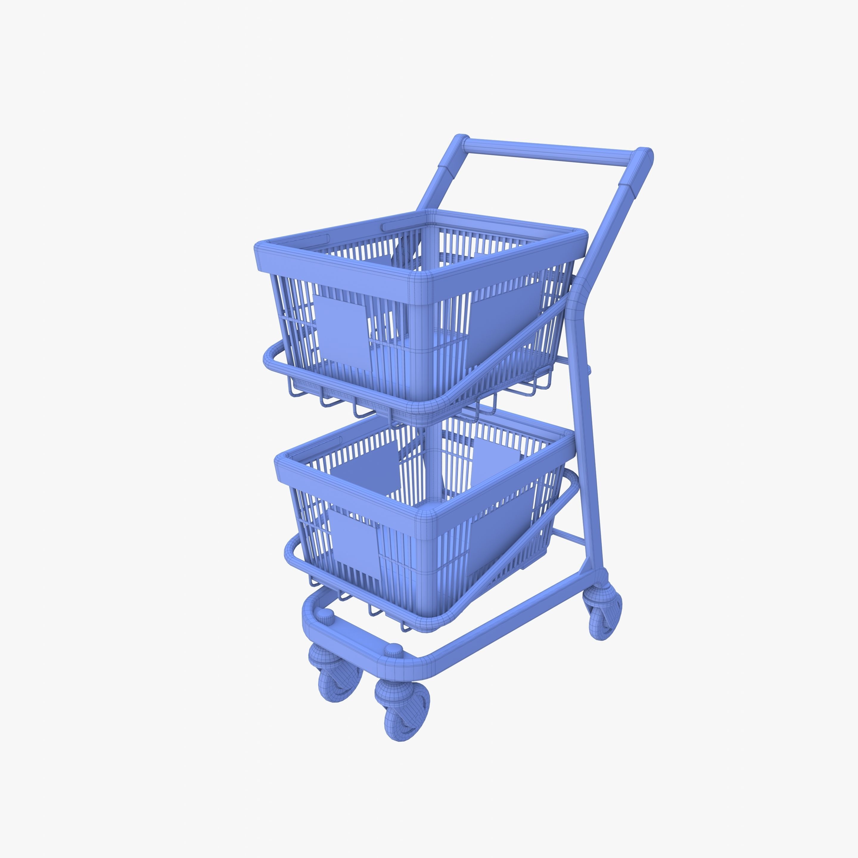 Shopping cart v12 3D model_9