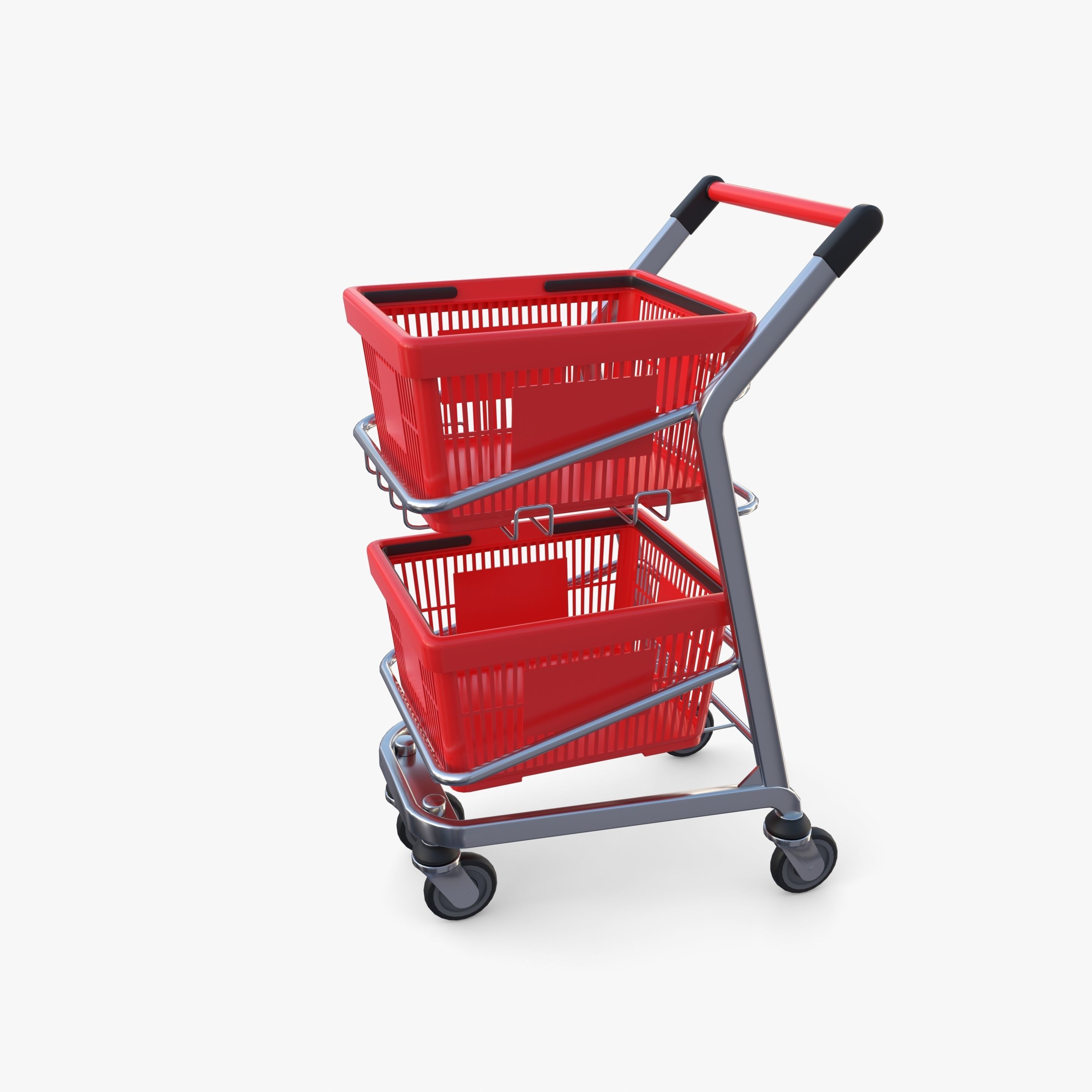 Shopping cart v12 3D model_1