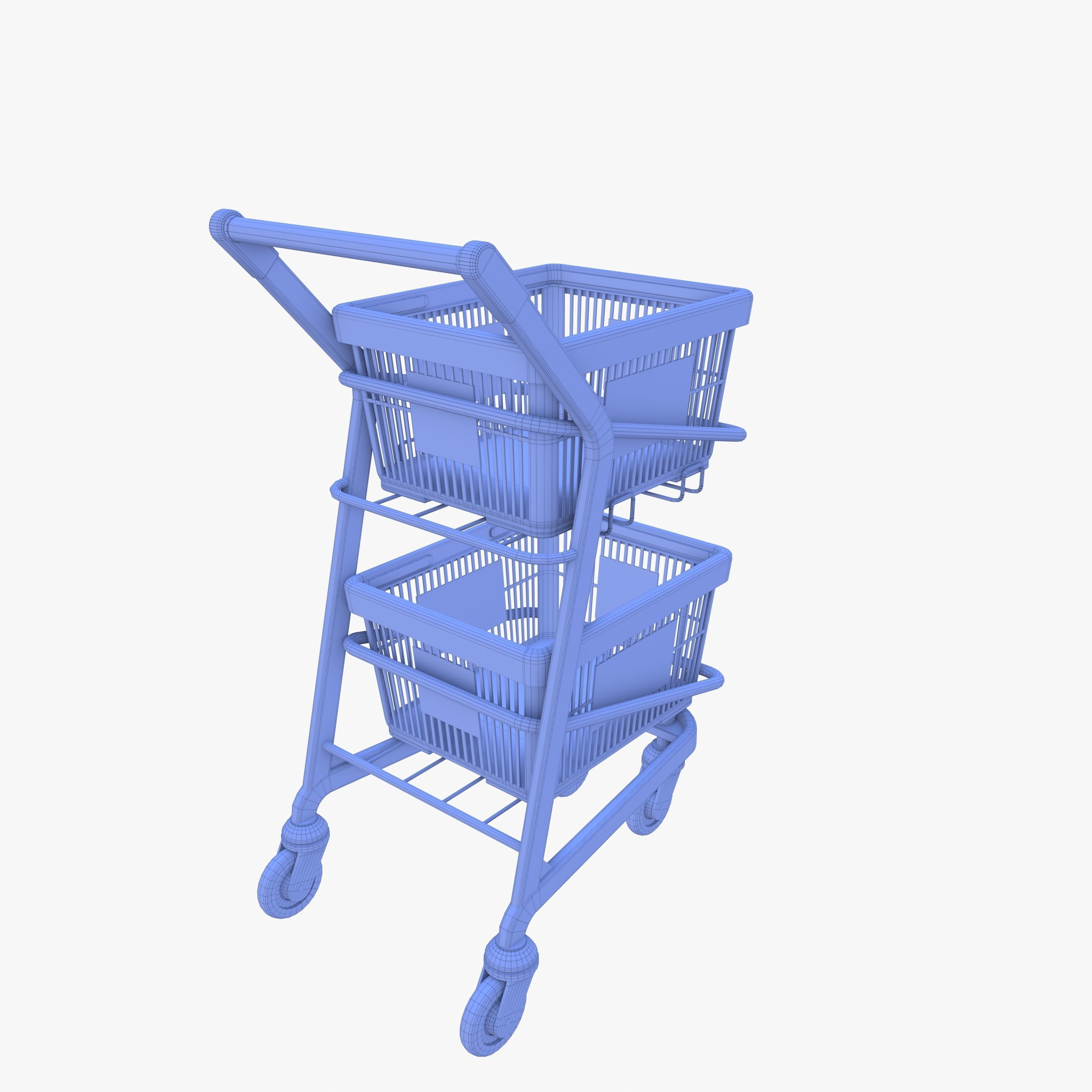 Shopping cart v12 3D model_13