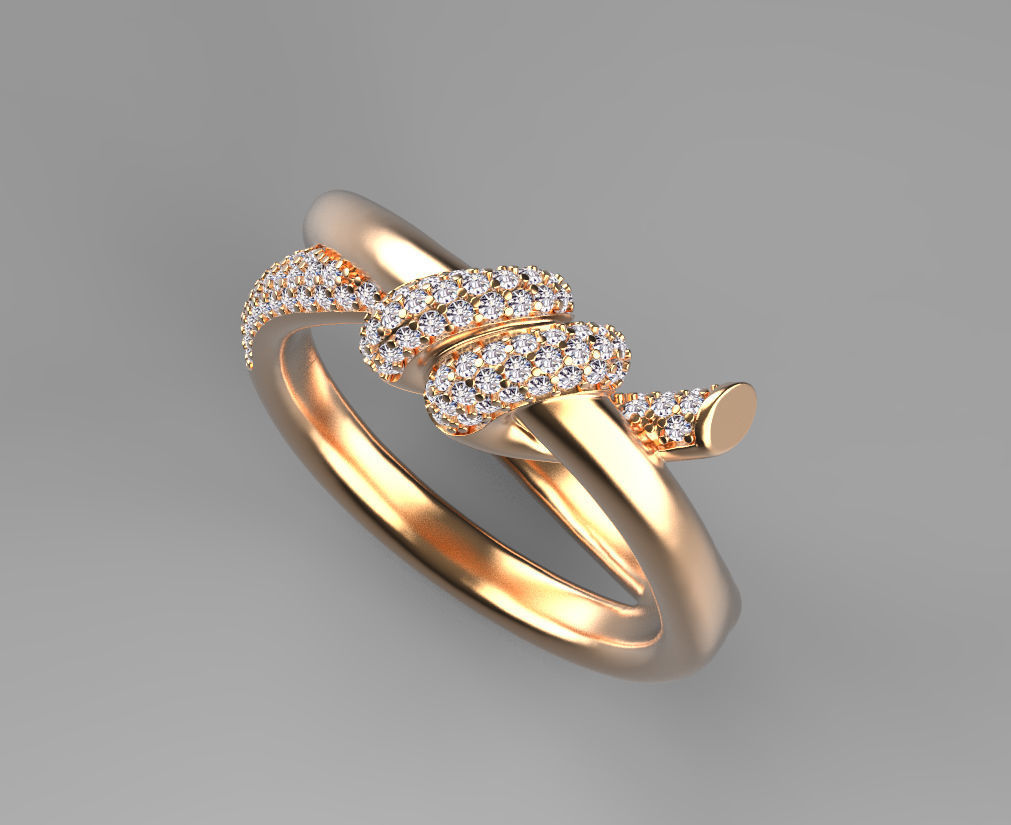 ring knot 3D print model_26
