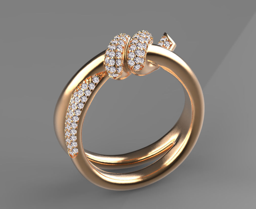 ring knot 3D print model_5
