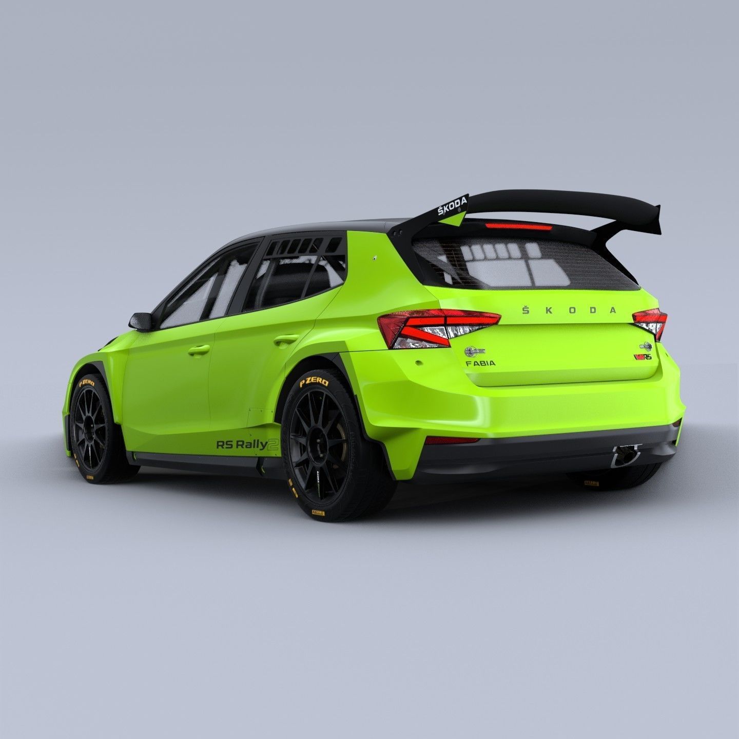 Skoda Fabia Rally 2 RS 2022 2023 3D model_1