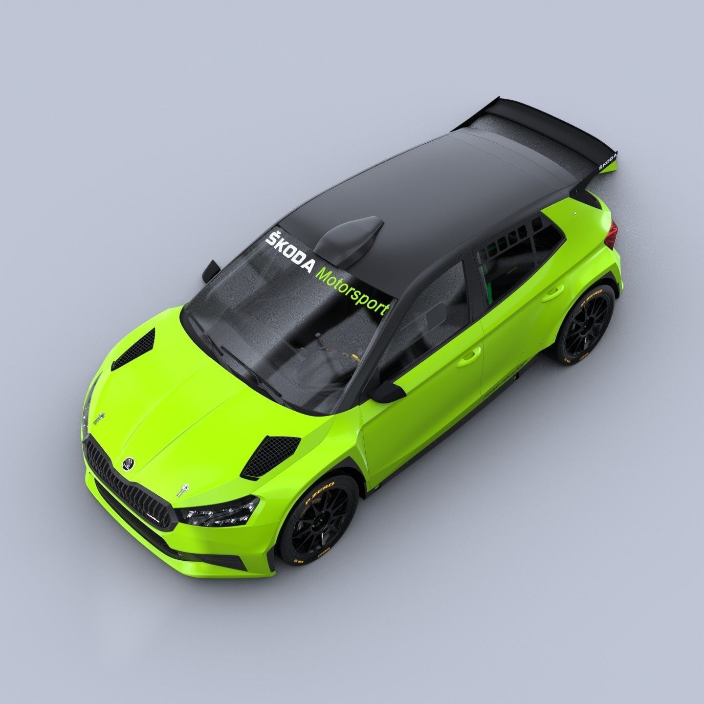 Skoda Fabia Rally 2 RS 2022 2023 3D model_2