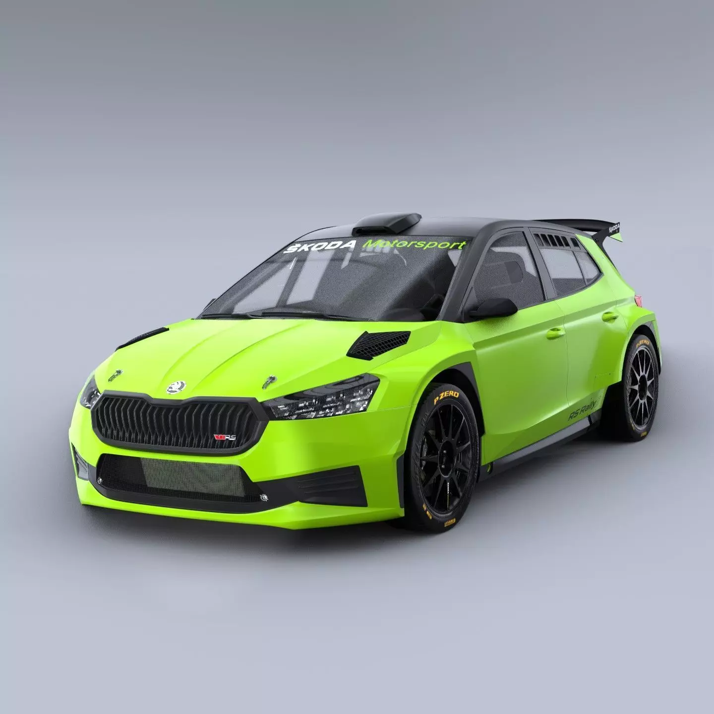 Skoda Fabia Rally 2 RS 2022 2023 3D model_0
