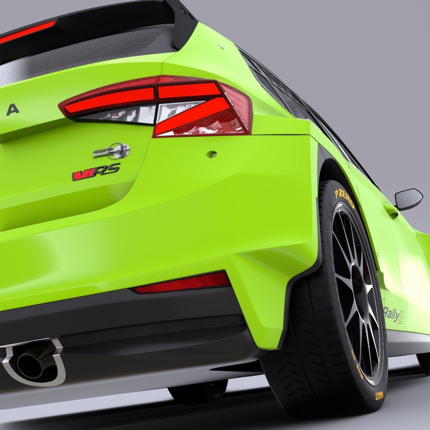 Skoda Fabia Rally 2 RS 2022 2023 3D model_8