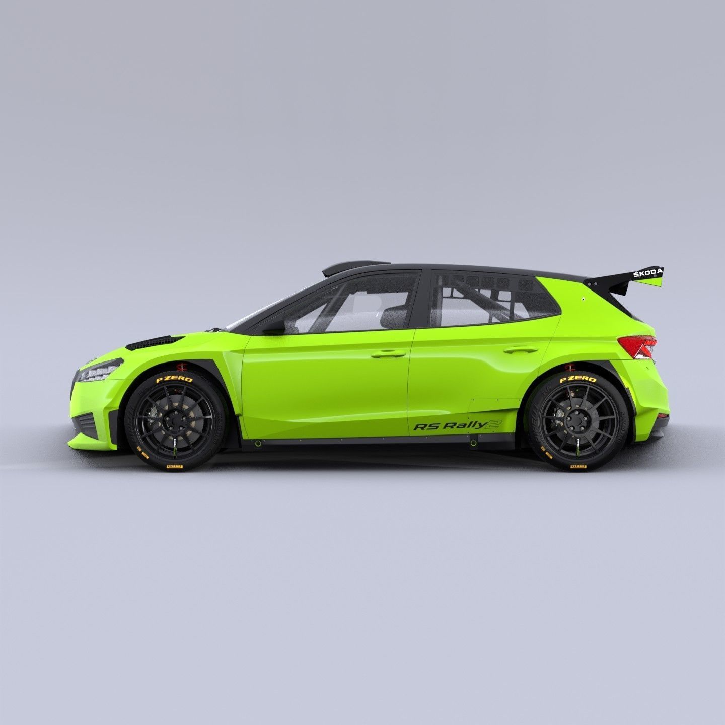 Skoda Fabia Rally 2 RS 2022 2023 3D model_3