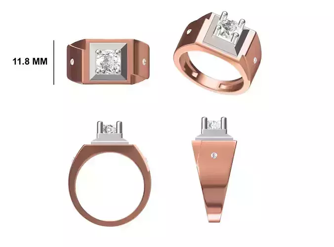 Mens Ring STL OBJ FBX JCD Details