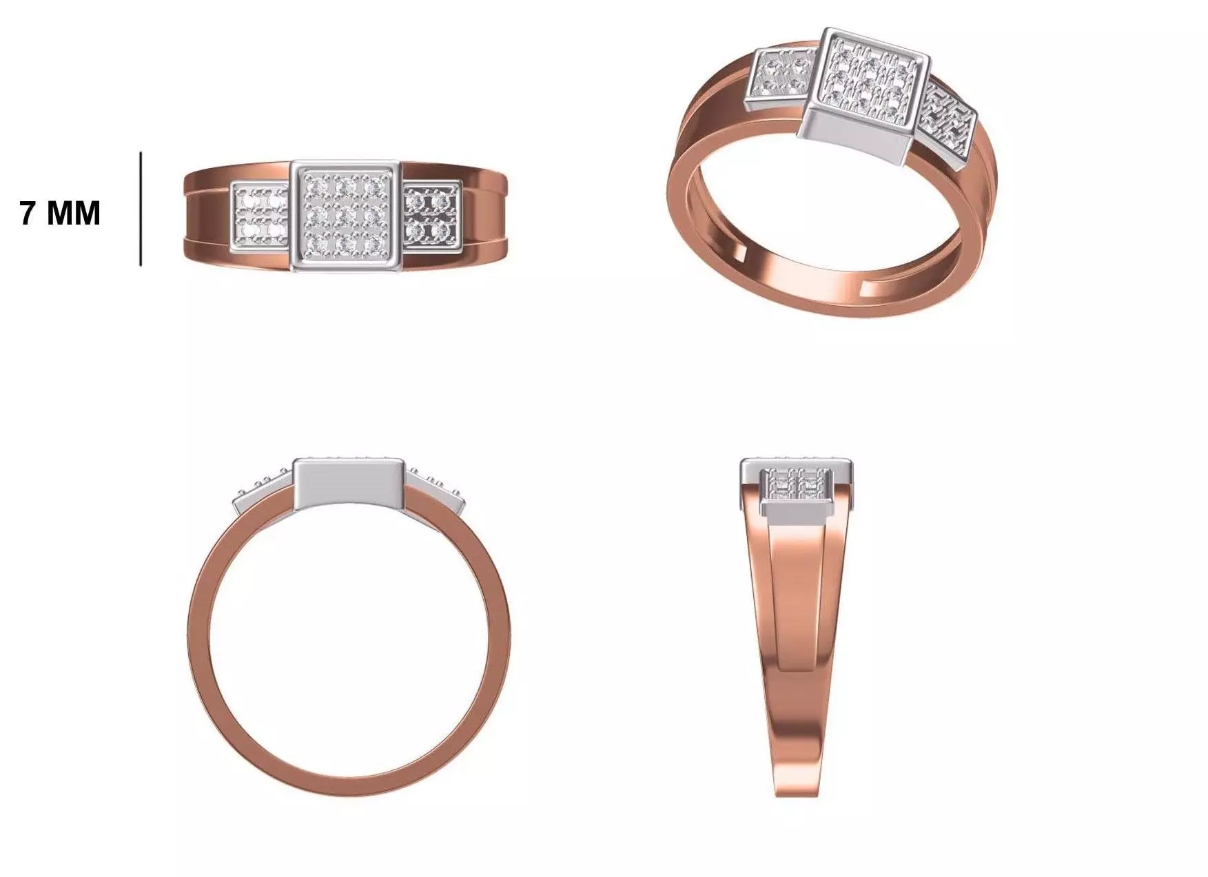 Mens Ring STL OBJ FBX JCD Details 3D print model_0