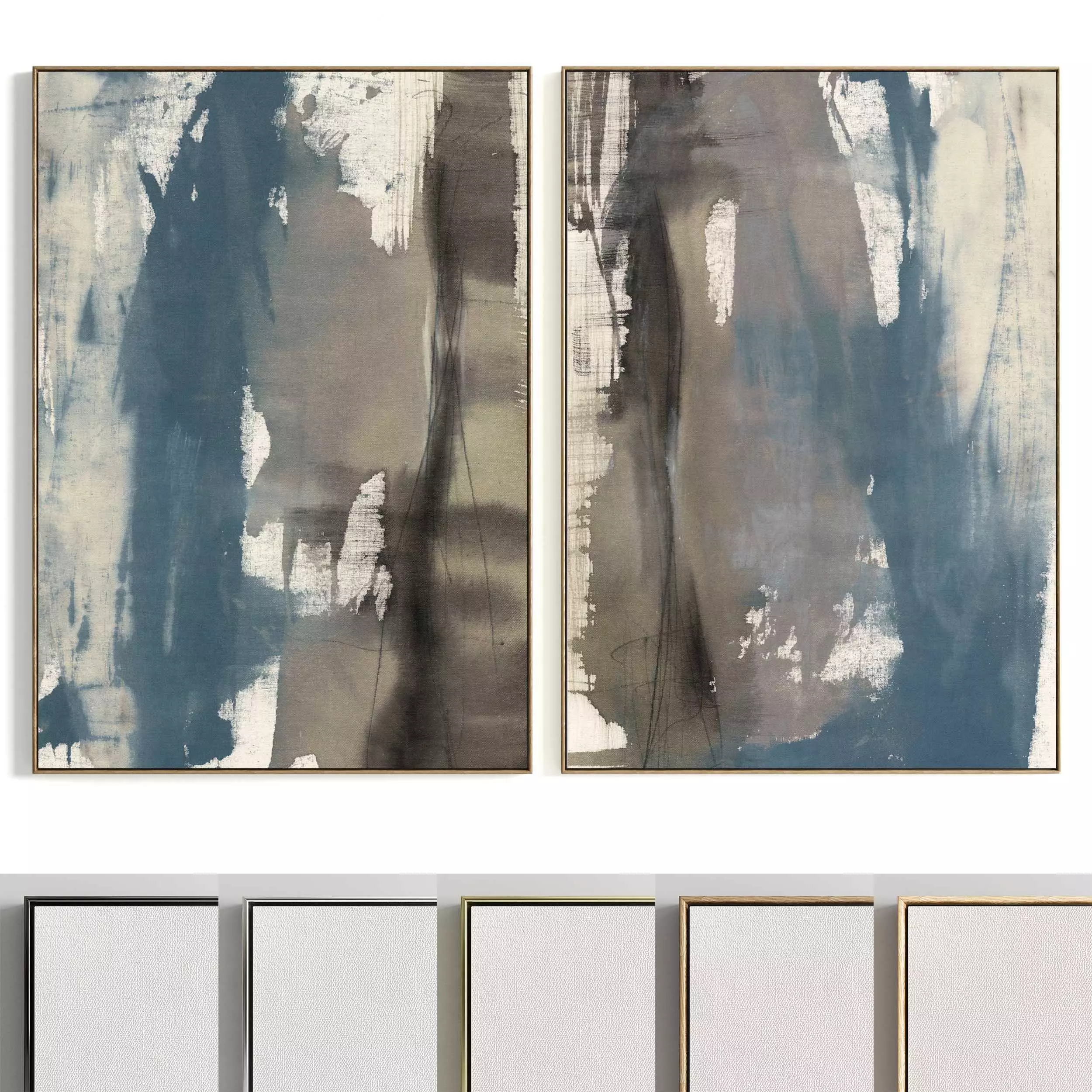 Plaster Two Photo Frame 249 Low-poly 3D model_0