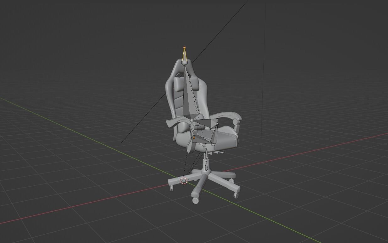 Gaming chair 3D model_6