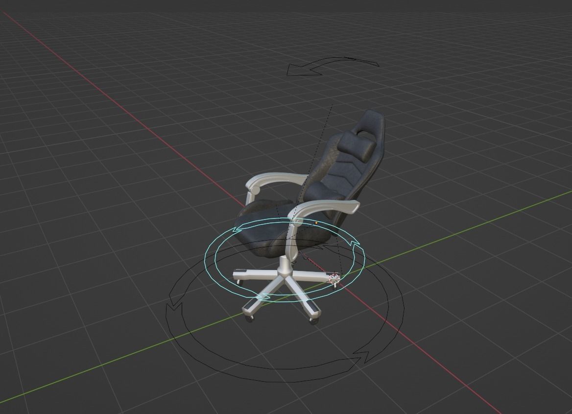 Gaming chair 3D model_4