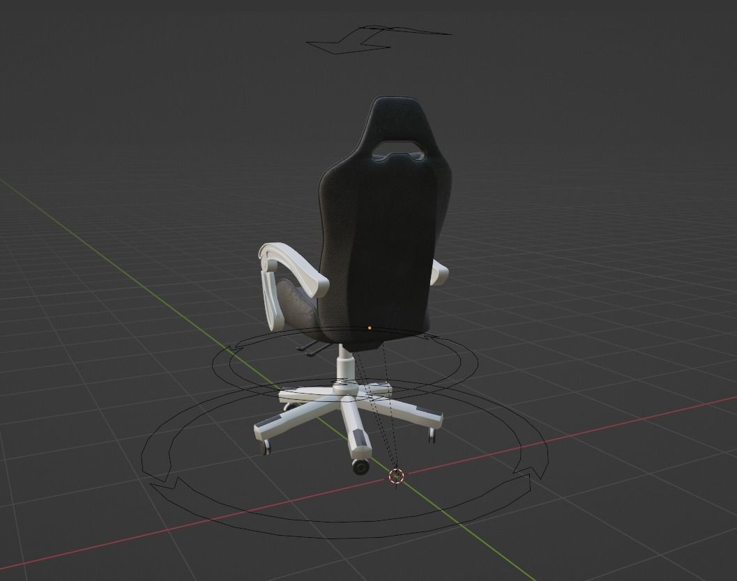 Gaming chair 3D model_1